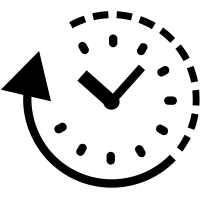 Black and white illustration of a crescent moon with a face, surrounded by stars and clouds.